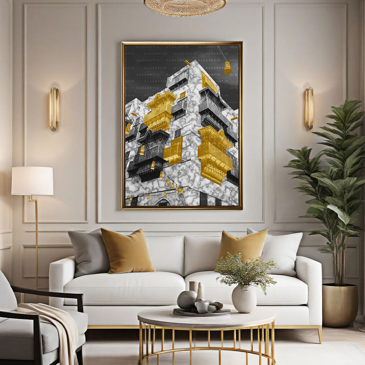 Marble Facade Architecture Digital Art Print- Minimal Digital Download