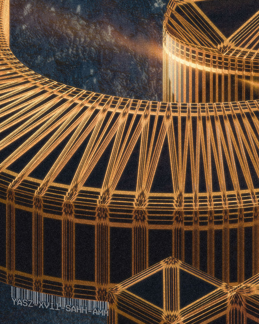 Close-up of a woven basket with a geometric pattern against a dark background