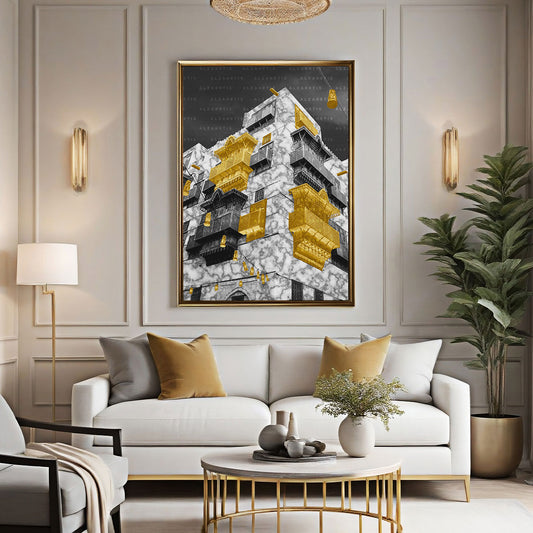 Marble Facade Architecture Digital Art Print- Minimal Digital Download