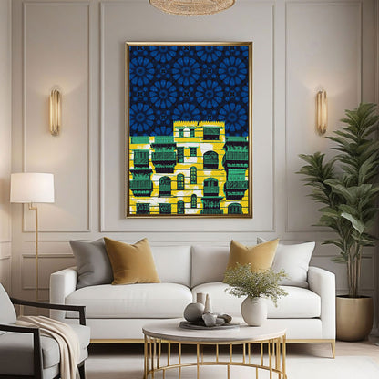 Digital Vector Art Al Balad Green Print