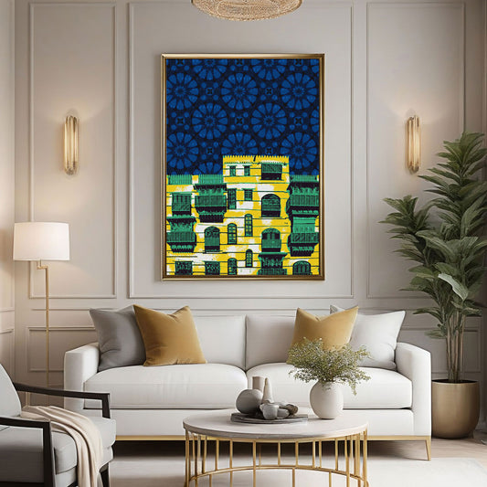 Digital Vector Art Al Balad Green Print