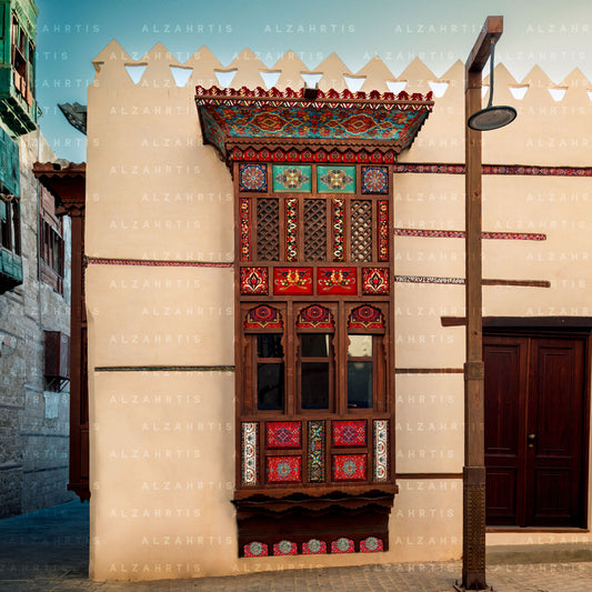 Mashrabiya textile facade Print