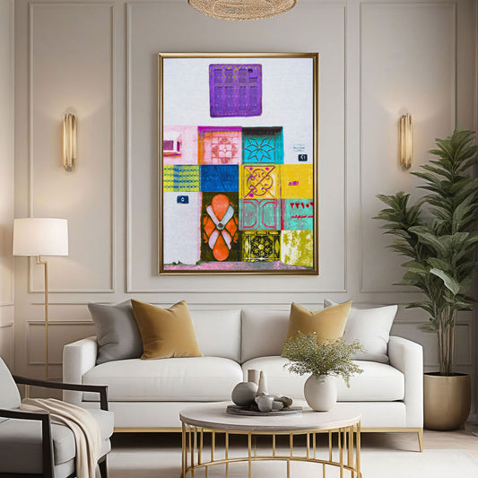 Digital Wall Doors of Al Ruwais Collage Print
