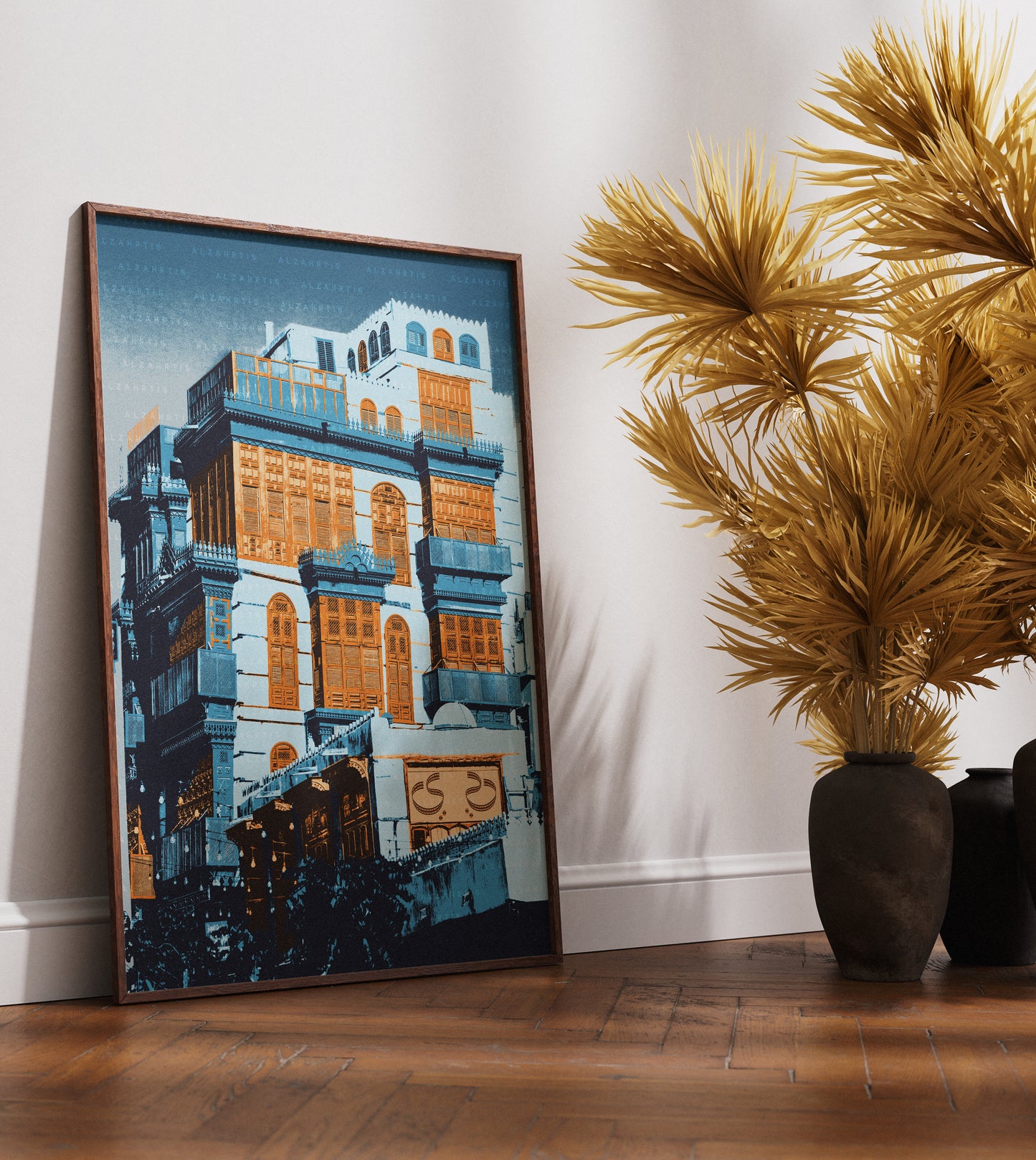 Blue Orange Al Balad Digital Artwork