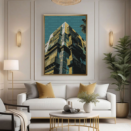 Wall Art Green and Orange Print