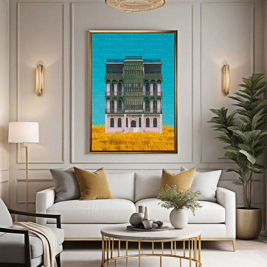 Beit Alsharbatly: Legacy in White and Wood Print